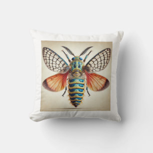 Gnoma Insect Top View 020924IREF246 - Watercolor Throw Pillow