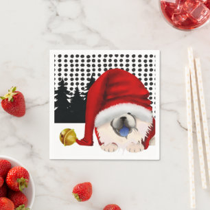 GNOME4 THE CHOWLIDAYS cream chow napkins