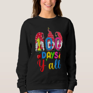 Gnome 100 Days Of School Three Gnomies Teacher Stu Sweatshirt