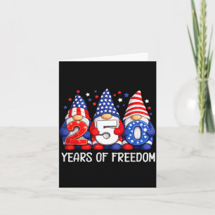 Gnome 250 Years 1776-2026 250th Birthday 4th July Card