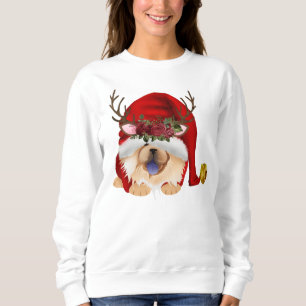 GNOME 4 THE CHOWLIDAYS - Red Chow antlers Sweatshirt