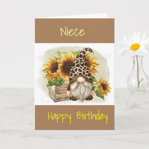 GNOME A LE COEUR AVEC CARTE DE SOUHAITS D'ANNIVERS