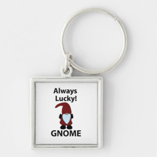 Gnome Always Lucky Gnome Keychain