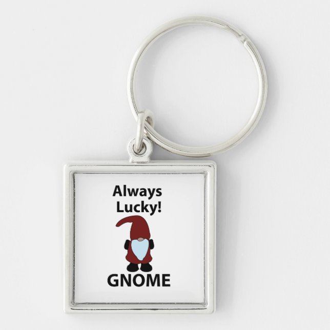 Gnome Always Lucky Gnome Keychain (Front)