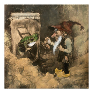 “Gnome and Frog in a Jar” by Heinrich Schlitt Photo Print