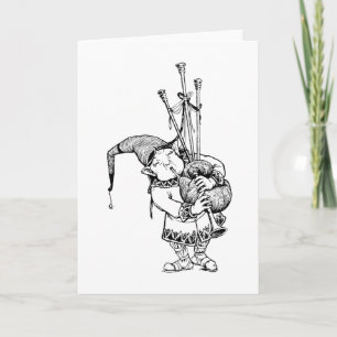 Gnome and His Bagpipes Card