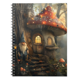 Gnome and mushroom house design notebook