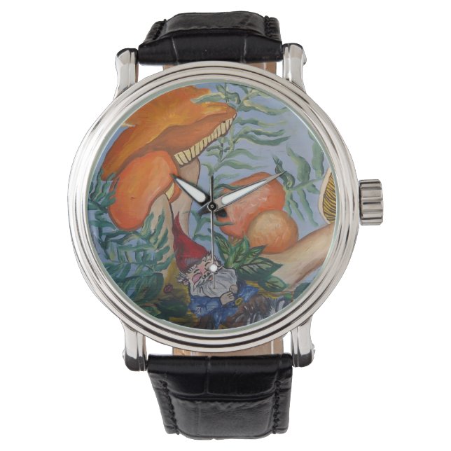 Gnome and Mushrooms Watch (Front)