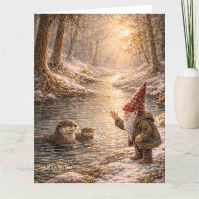 Gnome and Otter  Card (Front)