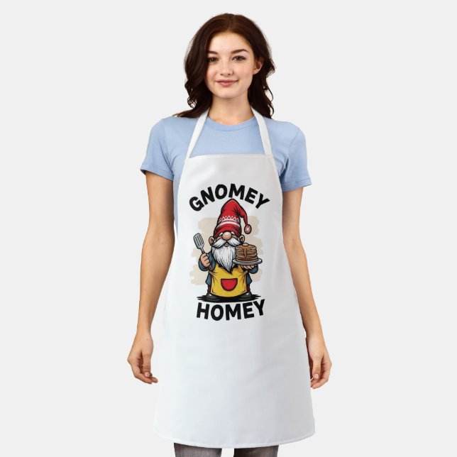 Gnome at home golden pancake design apron (Worn)