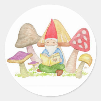 Gnome avec autocollant Champhrooms
