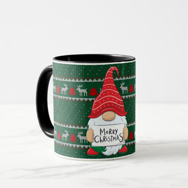 Gnome avec des MUGS de Santa Hat (Devant gauche)