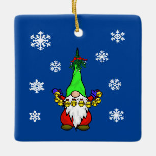 Gnome avec Sleigh Bells Story Ornement de Noël