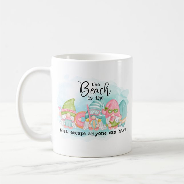 Gnome Beach Coffee Mug (Left)