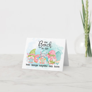 Gnome Beach Note Card