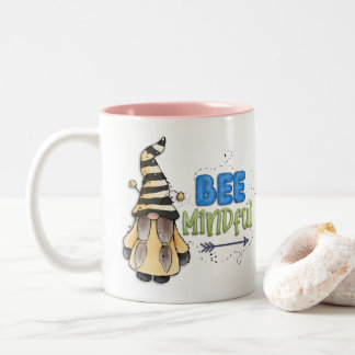 Gnome Bee Kind Two-Tone Coffee Mug