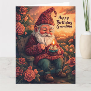 Gnome Birthday Card for Grandma