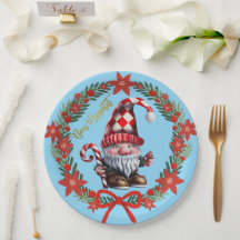 Gnome Bon Appétit Holiday Plate