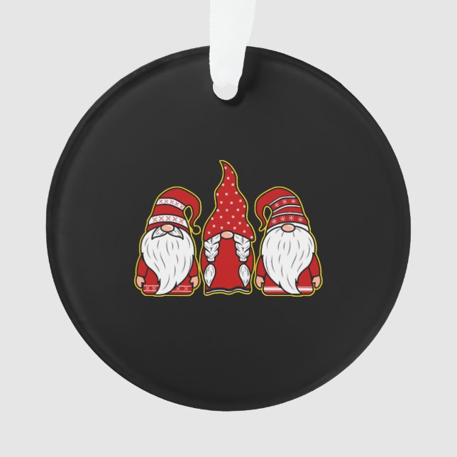 Gnome Buddies Gimp Dwarf with long beards Humour Ornament (Front)