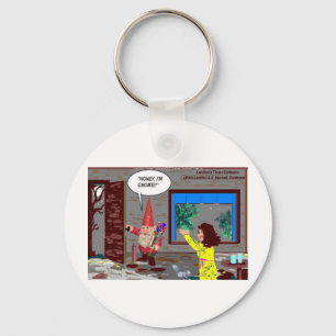 Gnome Cartoon Funny Gifts Tees Mugs Cards Etc Keychain
