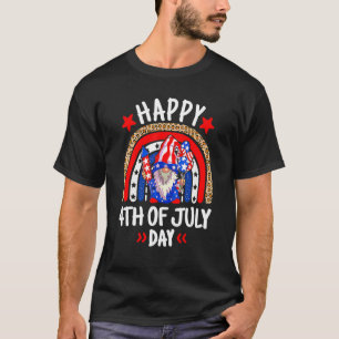Gnome Celebrating Independence Usa Day Happy 4th O T-Shirt
