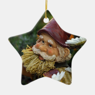 Gnome Ceramic Ornament