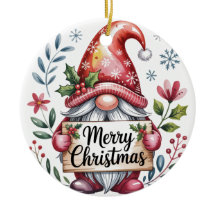 Gnome Christmas Blessings Merry Christmas Ornament