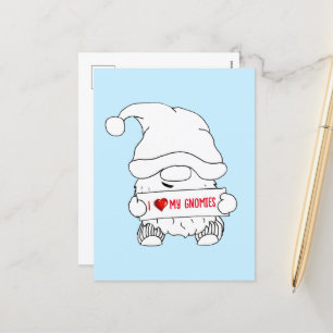 Gnome Christmas Holiday Postcard
