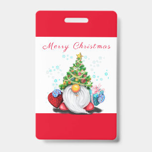 Gnome Christmas Party Badge