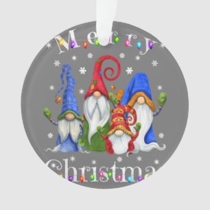 Gnome Christmas Pyjamas - Garden Gnome Merry Chris Ornament