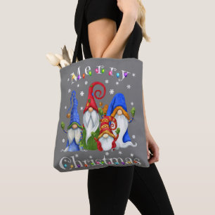 Gnome Christmas Pyjamas - Garden Gnome Merry Chris Tote Bag