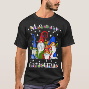 Gnome Christmas Pyjamas Garden Gnome Merry Christ T-Shirt