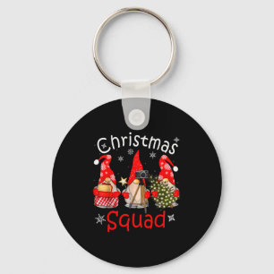 Gnome Christmas Squad Group Matching Christmas Par Keychain