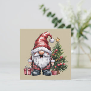 Gnome Christmas Winter Season Gnomes Lover Holiday Card