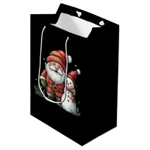 Gnome Christmas Winter Season Gnomes Lover Holiday Medium Gift Bag