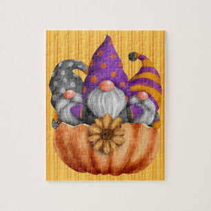 Gnome Citrouille Trio Puzzle