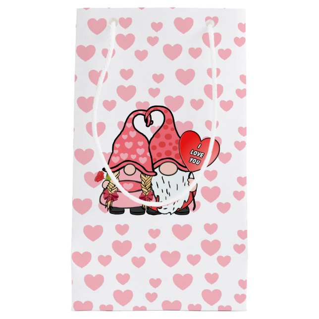 Gnome Couple Small Gift Bag (Front)