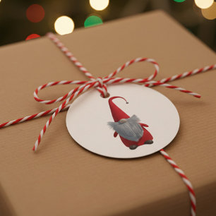 Gnome Cute Christmas Holiday Gift Favour Tags