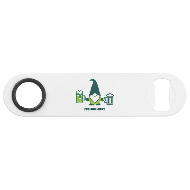 Gnome de la Saint-Patrick avec chope de bière (Devant (Horizontal))