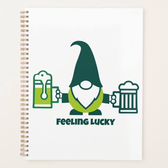 Gnome de la Saint-Patrick avec chope de bière (Devant)