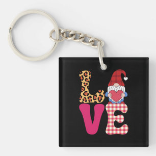 Gnome de l'amour Saint Valentin Rouge Plaid Buffal