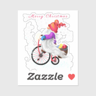 Gnome de Noël avec Sticker cadeau