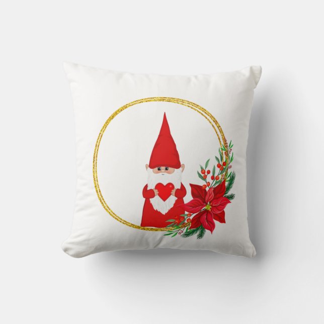 gnome de Noël sur coussin blanc (Recto)