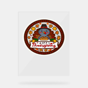 Gnome de Thanksgiving mignon avec Turquie Illustra