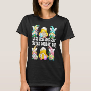 Gnome Easter Bunny And Mini Easter Chick Cute Spri T-Shirt