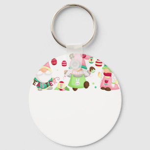 gnome easter, retro, vintage keychain