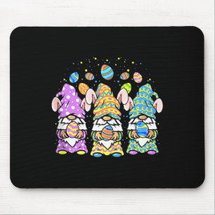 Gnome Easter Women Girls Spring Easter Bunny Egg H Mouse Pad