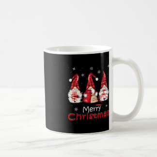 Gnome Family Christmas For Women Men Buffalo Plai Coffee Mug