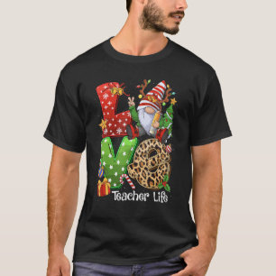 Gnome Family Christmas For Women Men - LOVE Teache T-Shirt