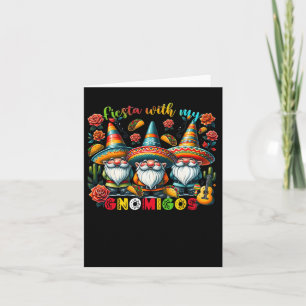 Gnome Fiesta With My Gnomigos Mexican Gnomes Cinco Card